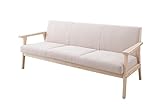 木肘北欧ソファ【Herttoniemi】ヘルトニエミ 3人掛け クリームベージュ