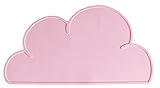 Nice Days（ナイス　ディズ）　ベビーお食事マット　シリコーン　可愛い雲　持ち運びでき (ピンク)