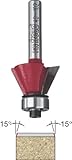 Freud 41-102 15-Degree 2-Flute Bevel Trim Router Bit with 1/4-Inch Shank by Freud
