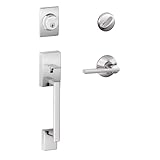 Century Single Cylinder Handleset and Latitude Lever, Bright Chrome (F60 CEN 625 LAT) by Schlage Loc