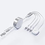 4in2 USB A+C for アップルウォッチ 充電器 Apple Watch 充電器 100WタイプC急速充電ケーブル 巻き取り式 磁気充電コード iWatch Series Ultra/SE2/10/9/8/7/6/5/4/3/2/1/SE対応,iphone アップルウォッチ 同時充電 4台同時充電持ち運び便利 軽量