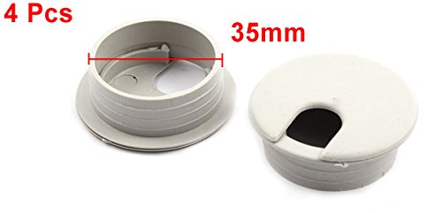 uxcell 配線孔キャップ ケーブルホールカバー プラスチック製グレー