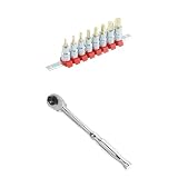 SK11 ヘックスビットソケットセット 3~12mm 差込角 9.5mm (3/8インチ) SHS308BH コンパクトラチェットハンドルセット