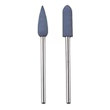 プロクソン(PROXXON) 軸付きゴム砥石320 2種セット 仕上げ 【砲弾型5.0・6.0mm 320番 軸径2.35mm】 No.26283