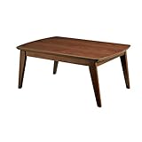 北欧デザインスクエアこたつ イーズ 単品 90x60cm ブラウン