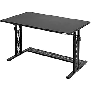 Bauhutte( バウヒュッテ ) ゲーミングデスク 昇降式 PCデスク (幅 100 × 奥行 60 高さ 59~80 cm ) ブラック BHD-1000M