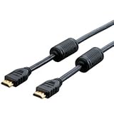 iBUFFALO AVケーブル HDMIプラグ:HDMIプラグ コア付 5.0m BSHD0250BK ブラック