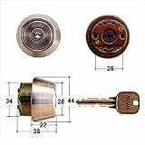 美和ロック（ＭＩＷＡ）　Ｕ９シリンダー　Ｕ９ＴＥ２２．ＣＹ　扉厚３７～４２ｍｍ　交換用シリンダー美和ロックのＵ９ＴＥ２２シリンダーです。適用：ＬＳＰ，ＳＷＬＳＰ，キー３本付、扉厚は３７～４２ｍｍに対応