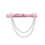 [NazyJnn] Y2K ガーターリング チェーン付き ハートバックル レッグストラップ 原宿系 パンク ロリータ 太もも装飾