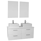 Iotti an420 Auroraダブル容器シンク浴室洗面化粧台壁マウントwith Mirrors含ま 45" Iotti AN420 1