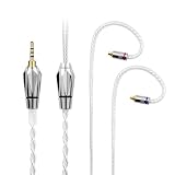 cooyin 水晶の恋 リケーブル MMCX ケーブル イヤホン HIFI音質 4芯 銀メッキ単結晶銅 Shure SEシリーズSE215・SE315・SE425 JVC HAシリーズ HA-FD02・HA-FX1100・HA-FX850などに適合する ストレート型 2.5mm