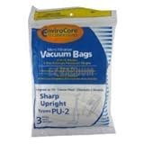 EnviroCare HEPA Cloth Vacuum Cleaners Bag for Sharp Upright, Type PU-2 (Pack of 3)