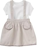OLDNAVY（オールドネイビー）サスペンダー付き コーデュロイ ミニ スカート (ブルマ付き)(ベージュ)（並行輸入品） (6-12M（6ヶ月-1歳）) [並行輸入品]