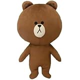 Amazon Line Friends 110cmぬいぐるみ ブラウン アニメ 萌えグッズ 通販