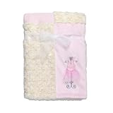 Kyle & Deena Rosette Velboa Plush Blanket, baby girl, 30x30 by Kyle & Deena