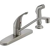 Peerless p88501lf-ss-wシングルキッチン蛇口ステンレススチールwith Side Sprayer