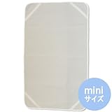 ミニふとん用 ハニカムベビー敷パッド【60c×90ｃ】【四隅ゴム付き】(ホワイト)