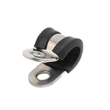 DealMux 8ミリメートルDiaのEPDMゴムライニングR形のステンレススチールパイプクリップホースチューブクランプ