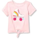THE CHILDREN'S PLACE(ザ・チルドレンズプレイス) グリッターグラフィックタイフロントトップ シェル トップス半袖Tシャツ 12～18ヶ月【並行輸入】
