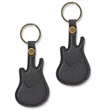 Neutral Zenith ピックケース ピックホルダー ギター キーチェーン リング 携帯便利 紛失防止 超軽量 コンパクト ギフト (ブラック 2個セット)