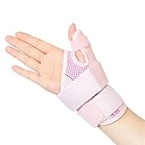 A-CRAFT 親指 サポーター マジックテープ 固定 男女兼用 左右兼用 メッシュ (ピンク)