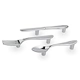 Pixnor 3pcsナイフスプーンフォークキッチンキャビネットクローゼット引き出しプルハンドルノブ3インチセンターにセンター