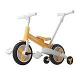 Gorocking 折りたたみ三輪車 一台四役 4in1 組み立て簡単 対象年齢1.5～5歳 (イエロー)