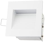 LED Inner Squareステップライト、120ボルト操作、1ワット、3000 K、マットホワイト、cetlus