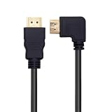 KKM-ラブショー0.15m 0.3m 0.5m短いHDMI ケーブル，4k /1080PHDMI 延長ケーブル, HDMI 1.4オス-メス 90度L字型左右向きHDMI 延長ケーブル 高速HDMI変換4K 60Hz HDMI 1.4ケーブル (0.5m, 左L,オス-オス)