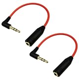 エスエスエーサービス 2本セット 3.5mmステレオ延長 ショート ケーブル (約10cm) ST35-AF01シリーズ (2本セット AF01RL)