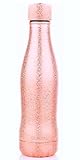 GLACIAL グレーシャル 水筒 400ml 真空断熱 ステンレスボトル 炭酸 お酒 対応 フロストコレクション (ゴールデンローズ 400ml)