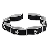 CAPASTEC ストレッチバンド 弹力带 レジスタンスバンド 8段階の強度 柔軟運動 トレーニングベルト 黒