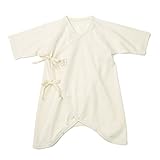 キムラタン 愛情設計 【日本製】フライスコンビ肌着 （日本アトピー協会推薦品） ：60cm キナリ (20442)