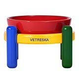 VETRESKA 犬 水飲み皿 ペットボウル 水飲み 犬水飲みスタンド 犬 猫食器 陶器 ペット水飲み器 滑り止犬 餌入れ 犬 餌台 犬 ご飯台 M