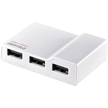 iBUFFALO PC/TV対応 4ポートセルフパワーハブ ホワイト BSH4A11WH