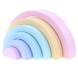 B Baosity モンテッソーリおもちゃ　木製　スタッキングリング　アーチブロック　教育玩具　2色 - マカロン