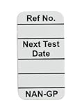 Brady NAN-GP W 1 1/4" Height x 5/8" Width, Vinyl, White NANOTAG; Inserts (100 Tags) [並行輸入品]