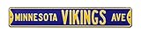 NFL Minnesota VikingsスチールAvenue Signs、36 " x 6インチ、チームカラー