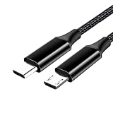Type-C ⇔ Micro USB 変換ケーブル 充電ケーブル マイクロUSBケーブル Micro-B Android対応 最大3A 急速充電 USB2.0 データ転送 最大40MB/s ナイロン編み 高耐久 外付けHDD 接続 プラグ＆プレイ 0.3m 0.5m 1m 1.5m 2m 3m 5m (5m)