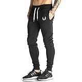 [SHANLIANG] メンズ トレーニングパンツ ジム ジョガーパンツ フィットネス スリム スウェットパンツ 筋トレ 通気性 ストレッチ トレーニングウェア (M, ブラック)