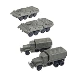 BreezeTrading 4個セット 1/144 車両組立キット DIYモデル 子供向けコレクション用, Style L