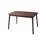 ウォルナットブラウン／【幅105cm】ダイニングこたつテーブル オールシーズン 天然木 高さ調節 テーブル 省スペース ヒーター付き ウォルナットブラウン