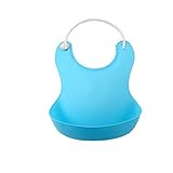 jpsc 防水 食事用 ソフトスタイ エプロン ポケット付き 柔らかい ブルー