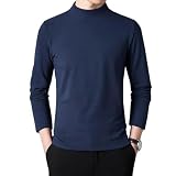 [OkYiLi] メンズ Ｔシャツ あったか インナー Ｔシャツ あったかインナー 防寒インナー 無地 シンプル 長袖 厚手 秋服 カットソー ティーシャツ 春秋冬 M