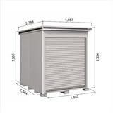 ヨド物置　エルモトピット　LOCU-1825HF　追加棟 （床タイプ）　※追加棟施工には基本棟の別途購入が必要です　【自転車・バイクの盗難対策に　バイクガレージ】 カシミヤベージュ