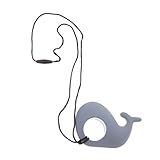 Baoblaze 赤ちゃん　歯がため　歯固め　授乳ネックレス　安全材料　シリコーン　おしゃぶり　クジラ　鯨の形　ライオン　フクロウ　全13種類 - グレー, クジラ