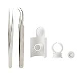 Kesoto リング　分離プラットフォーム　グルーホルダー　ストレート　アイラッシュ　ピンセット　まつげ　エクステンション　ホルダー　パレット　グルーリングカップ　ピンセット　