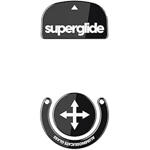 Superglide(Type S) マウスソール for Logicool Gpro X Superlight マウスフィート [ 強化ガラス素材 ラウンドエッヂ加工 高耐久 超低摩擦 Super Smooth ] - Black