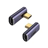 USB 4.0 Type C 変換 アダプター L字 USB C メス to C オス 90度 コネクター 40Gbps高速データ転送&PD 100W/5A急速充電& 8K 映像出力 タイプc type-c 変換アダプタ スリムデザイン 90度 Type-C用磁気変換アダプター (1個セット,垂直)