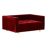 arne ベンチソファ ベンチ イス 背もたれ 肘掛け 片肘付き コーナーソファー Baggy DX-コの字 3×4 モケット ダークレッド